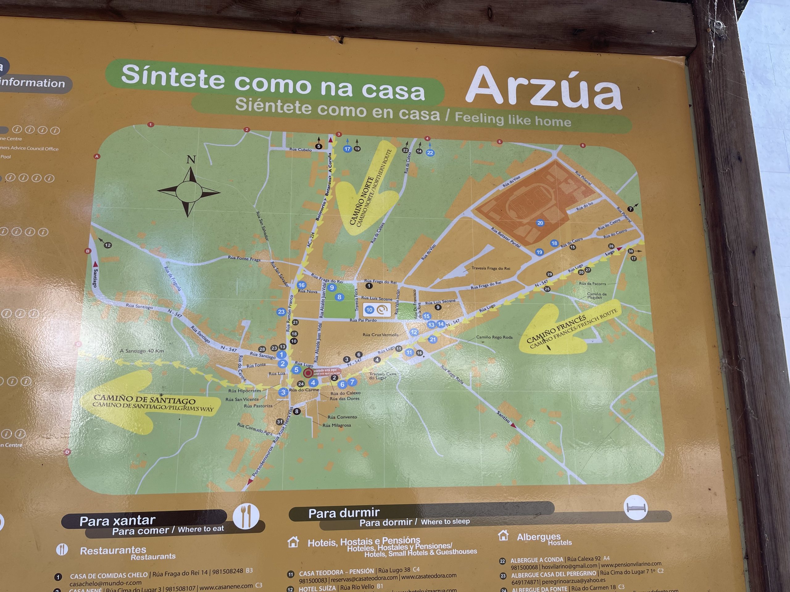 Arzua è alla confluenza del Cammino Francese, quello che sto facendo io, e del Camino del Norte.